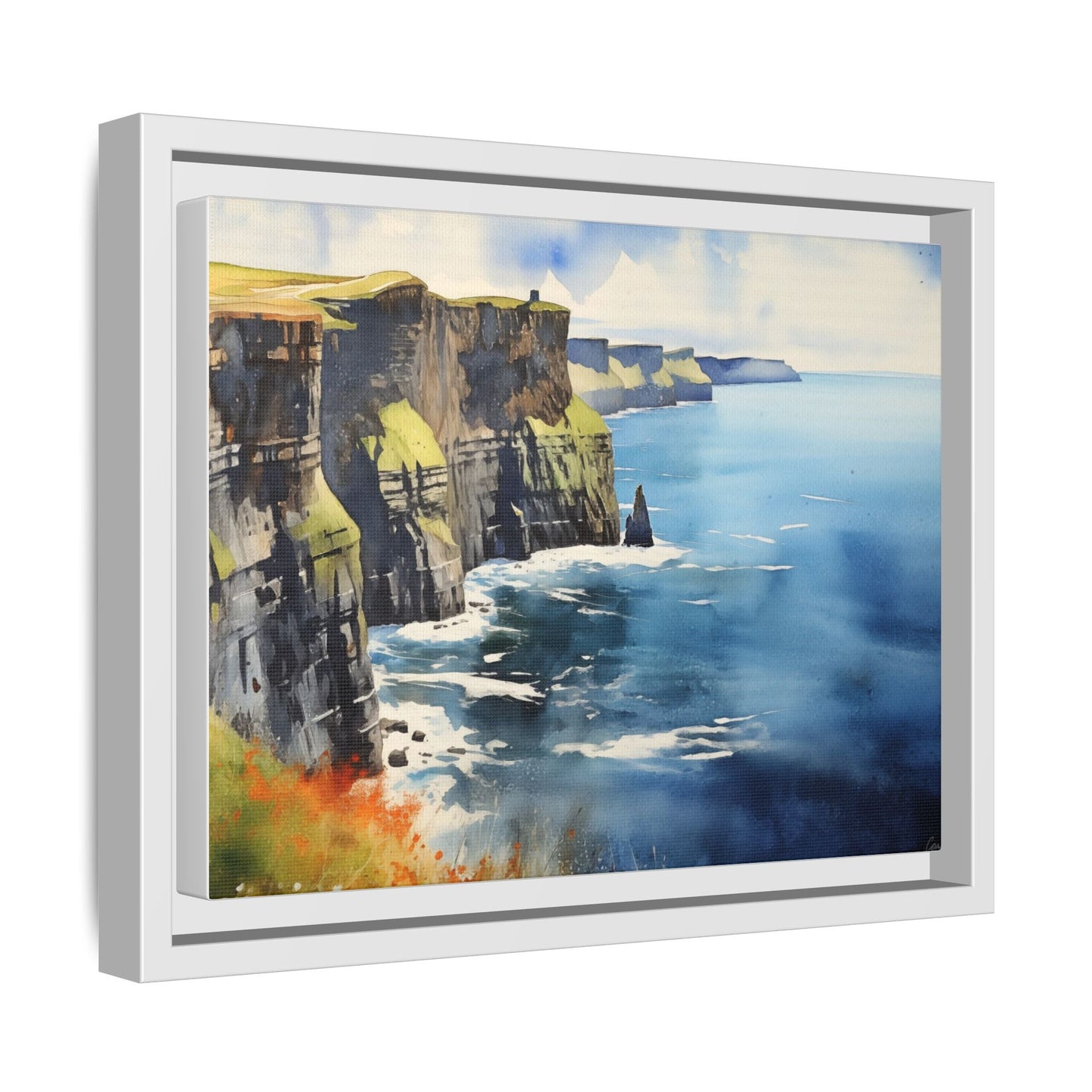 Cliffs of Moher Midday Sun - Beautiful Coastal Landscape Canvas Print