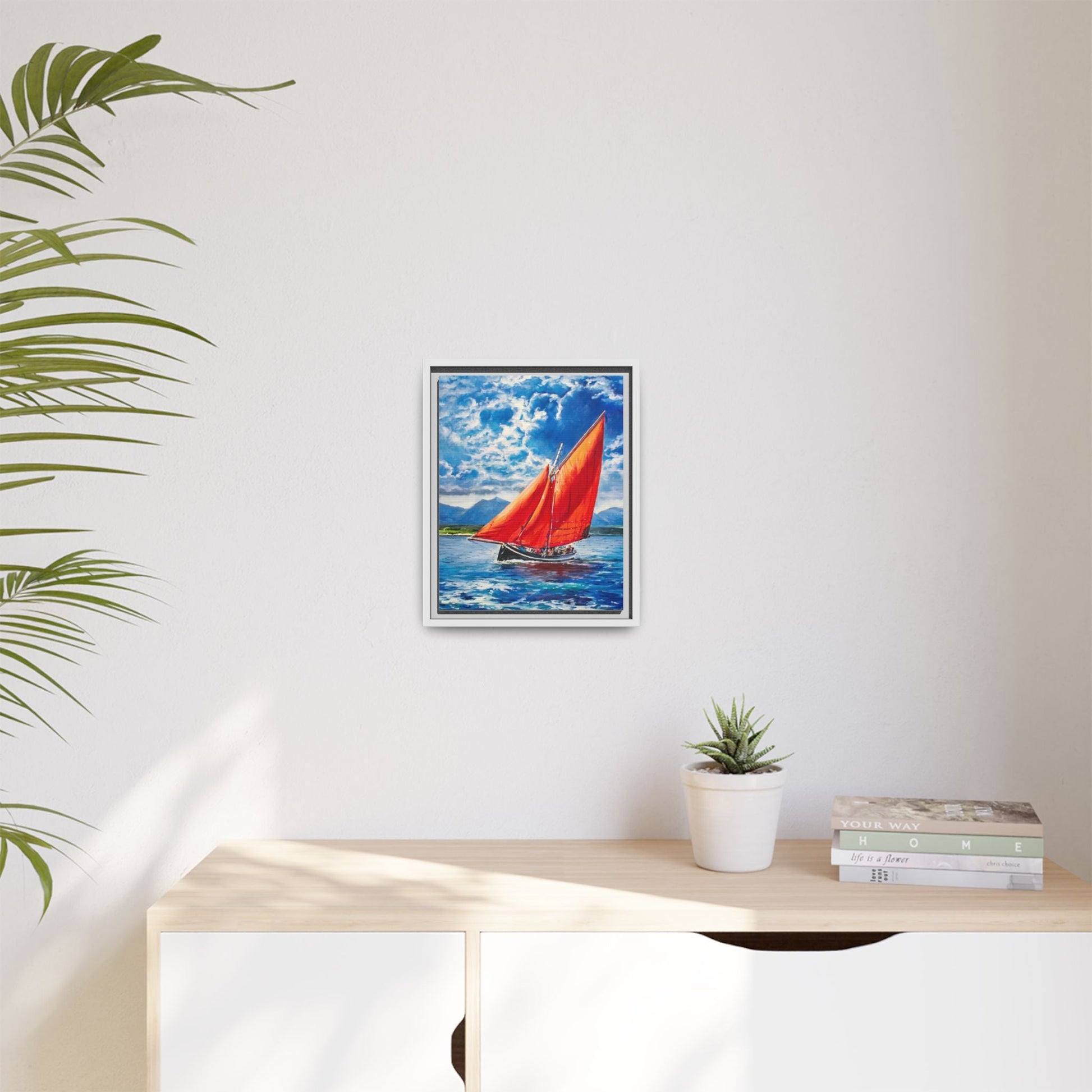 Single Galway Hooker – Premium Pinewood Art Frame for Timeless Décor