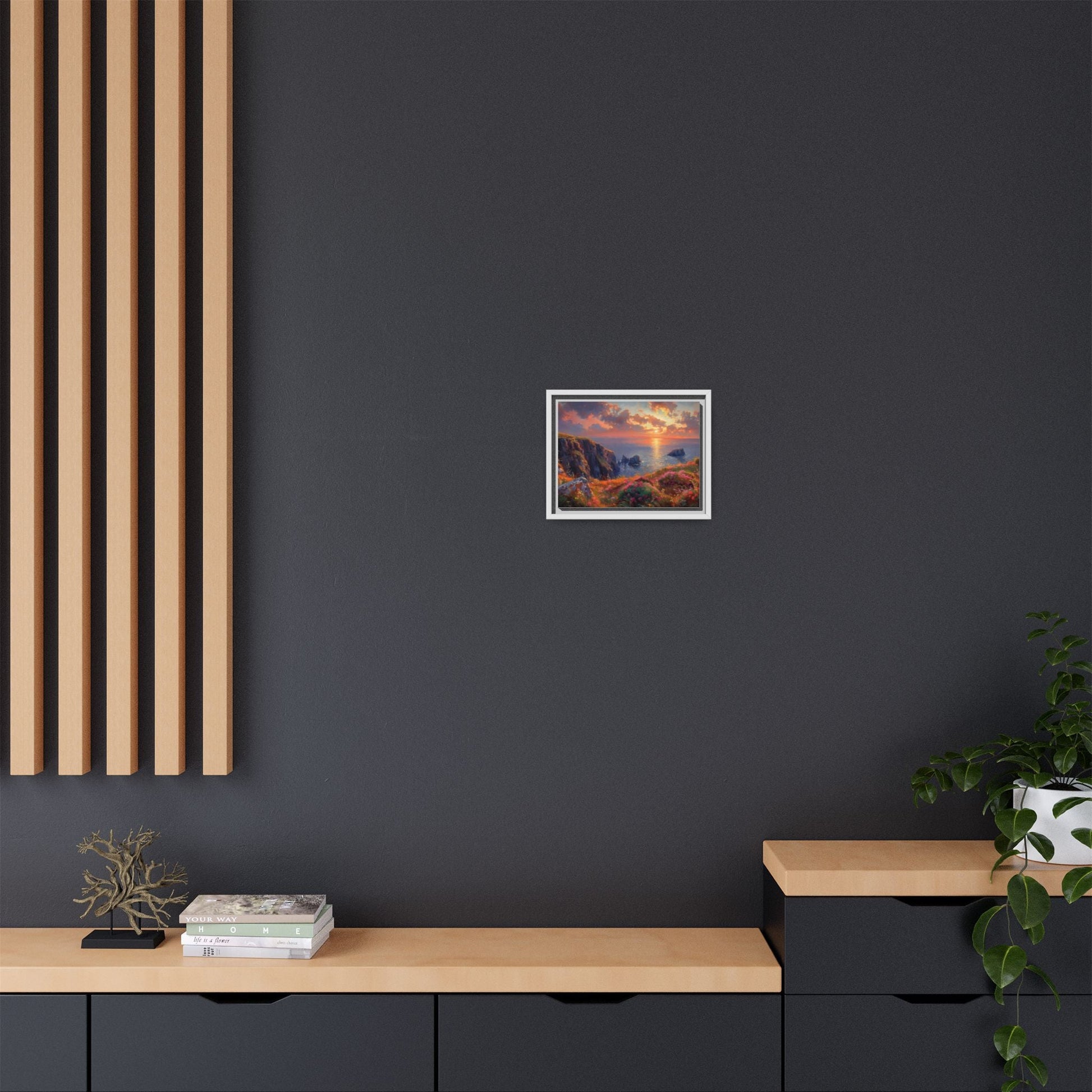 End of The Day wall art featuring a serene sunset landscape, printed on high-quality canvas to bring peaceful beauty and warmth to your home décor.