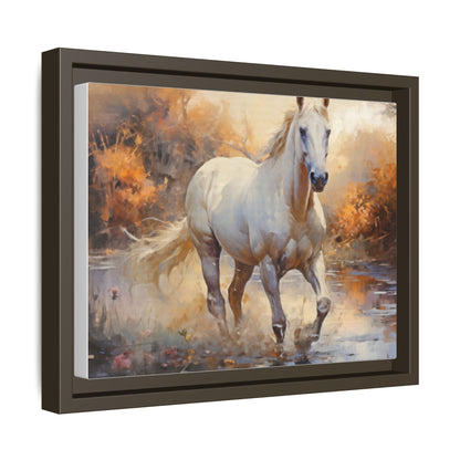 Arabian Horse – Elegant Pinewood Framed Wall Art for Timeless Décor