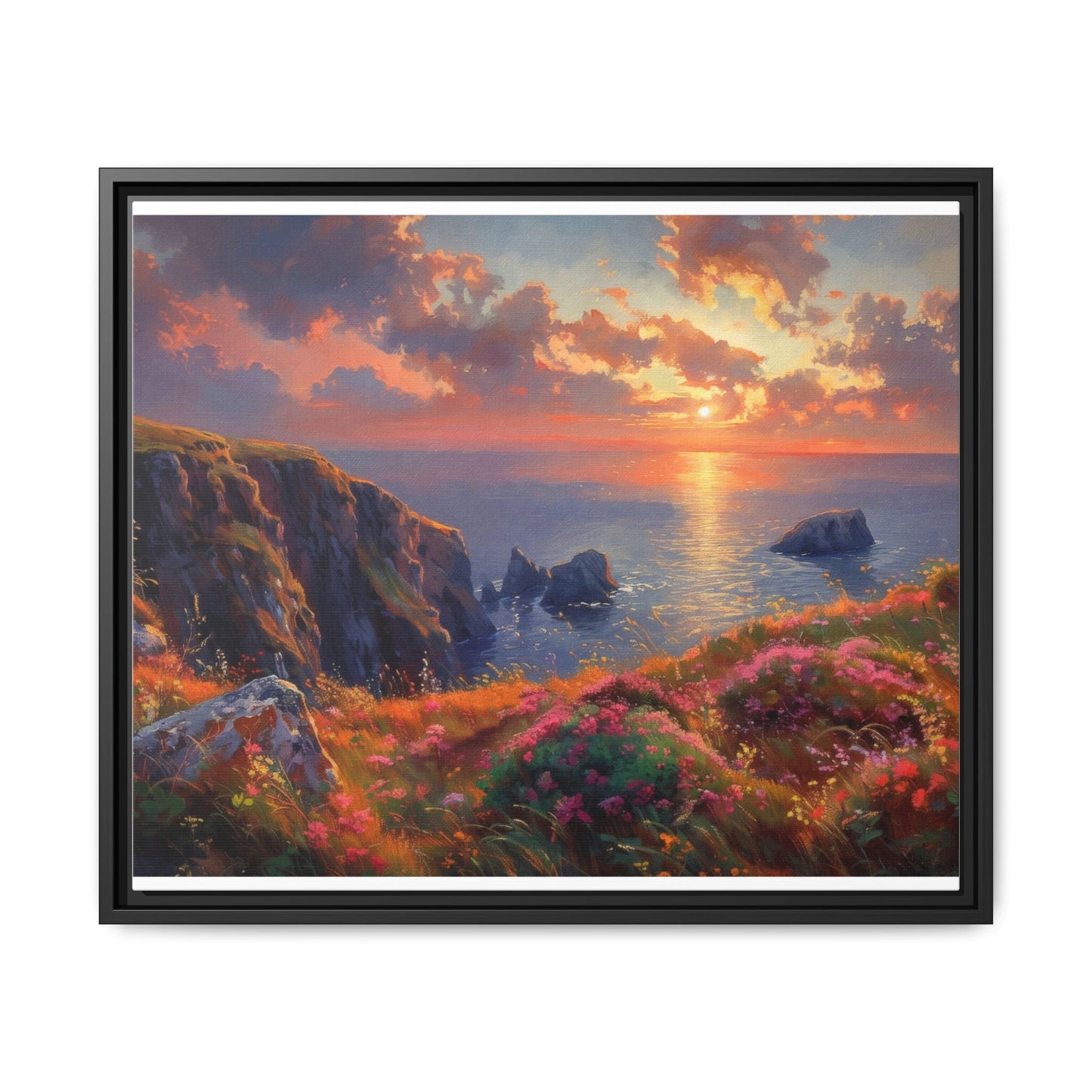 End of The Day wall art featuring a serene sunset landscape, printed on high-quality canvas to bring peaceful beauty and warmth to your home décor.