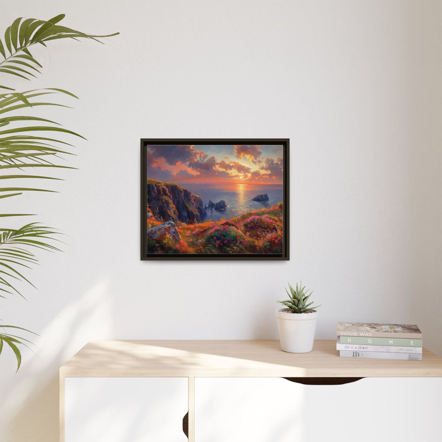 End of The Day wall art featuring a serene sunset landscape, printed on high-quality canvas to bring peaceful beauty and warmth to your home décor.