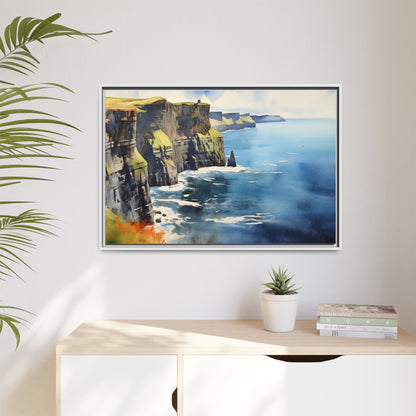 Cliffs of Moher Midday Sun - Beautiful Coastal Landscape Canvas Print