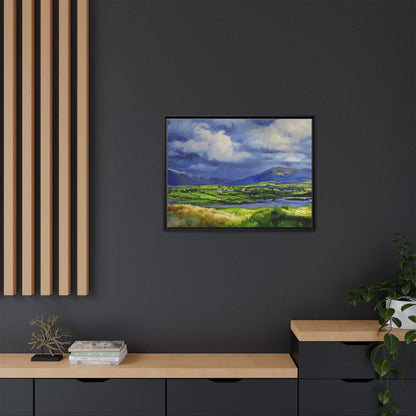 Connemara Fields - Stunning Irish landscape canvas print showcasing the serene beauty of Connemara's fields.