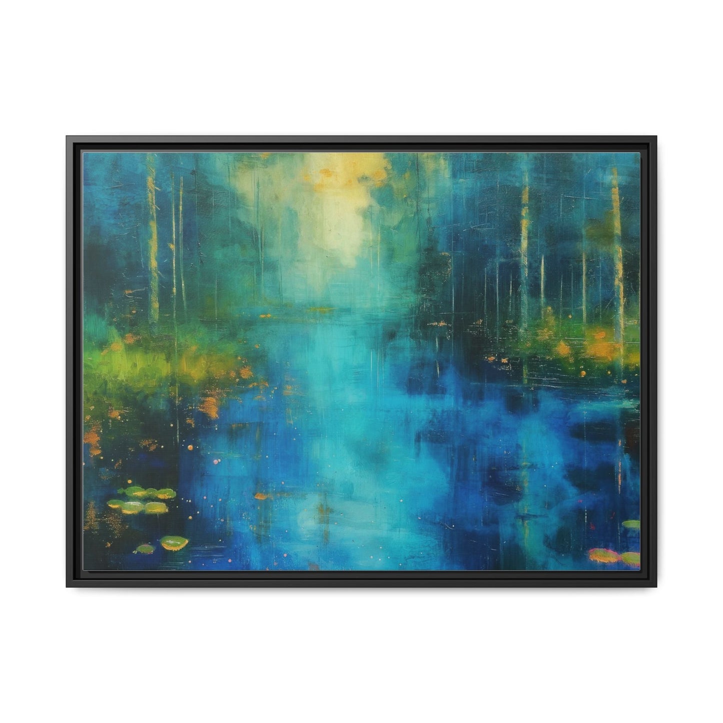 Symphony in Blue - Vibrant Abstract Canvas Print for Stylish Home Décor