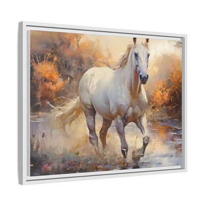 Arabian Horse – Elegant Pinewood Framed Wall Art for Timeless Décor