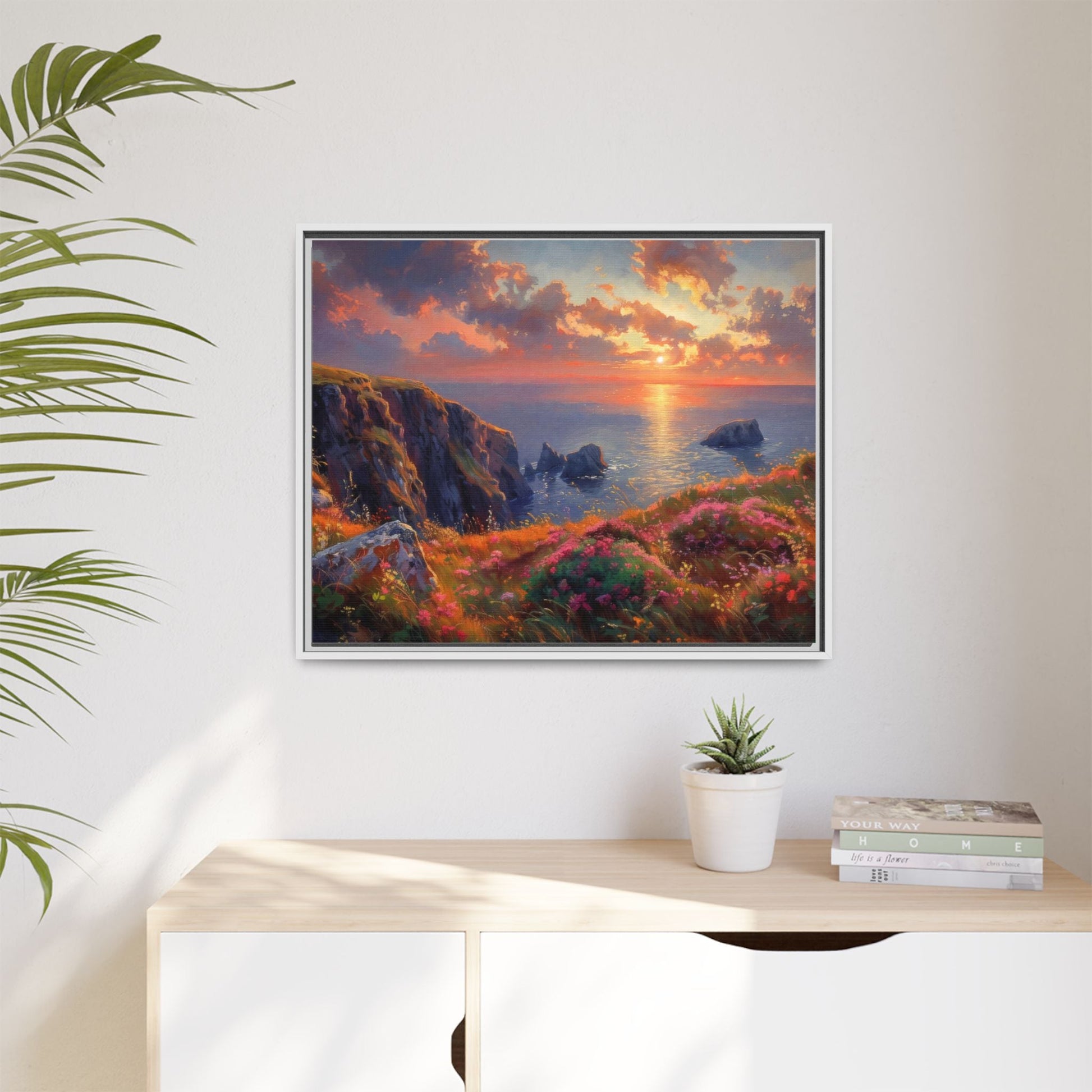 End of The Day wall art featuring a serene sunset landscape, printed on high-quality canvas to bring peaceful beauty and warmth to your home décor.