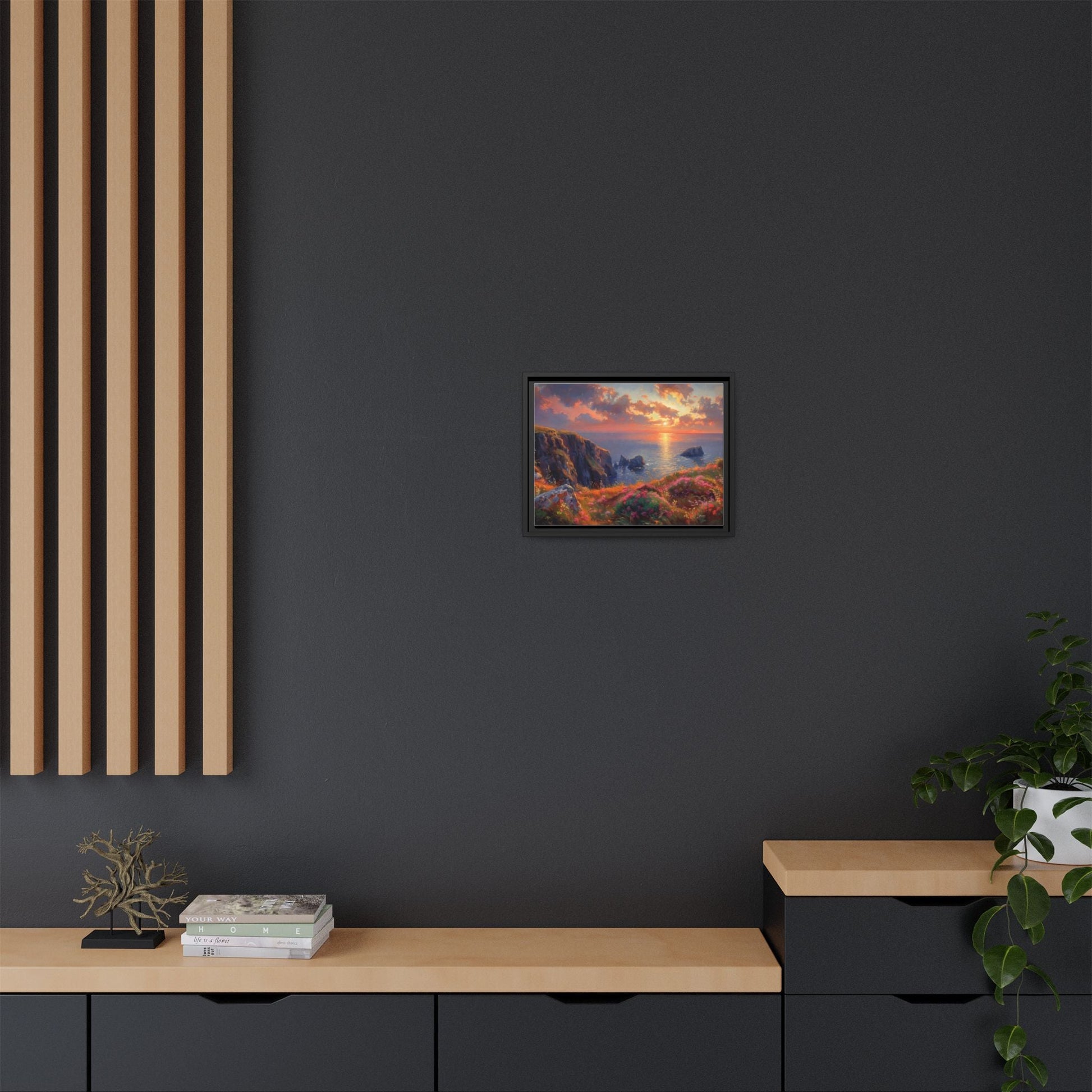 End of The Day wall art featuring a serene sunset landscape, printed on high-quality canvas to bring peaceful beauty and warmth to your home décor.