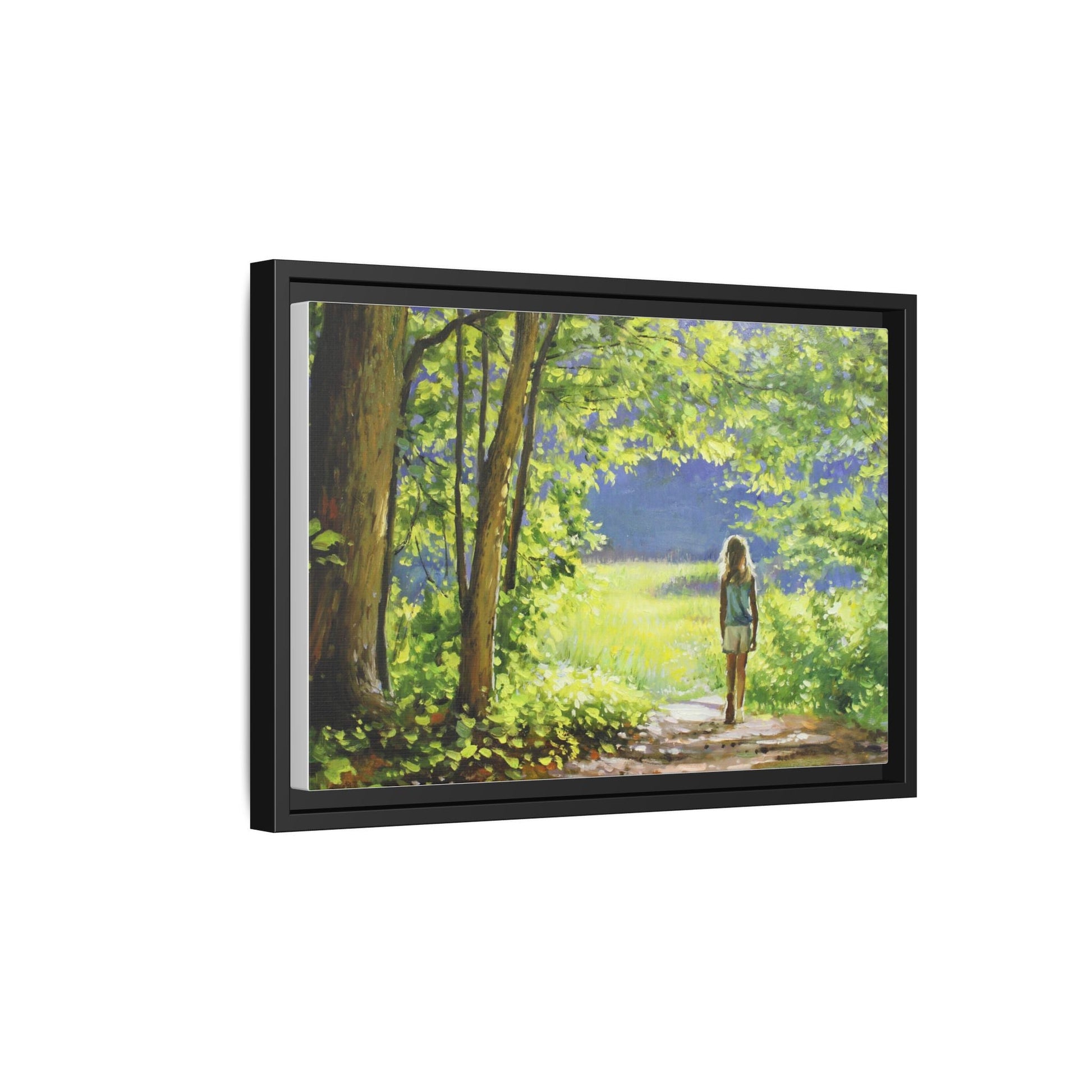 INTO THE LIGHT 11 – A captivating artwork featuring a luminous scene that evokes a sense of depth, movement, and serenity, framed in premium pinewood for timeless décor.