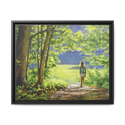 INTO THE LIGHT 11 – A captivating artwork featuring a luminous scene that evokes a sense of depth, movement, and serenity, framed in premium pinewood for timeless décor.