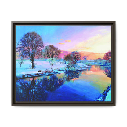 Winter Trees framed art – Premium pinewood frame with a cotton-polyester canvas print, featuring a protective coating for lasting beauty and timeless décor.