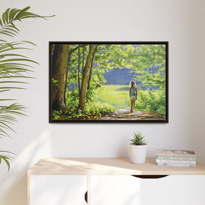 INTO THE LIGHT 11 – A captivating artwork featuring a luminous scene that evokes a sense of depth, movement, and serenity, framed in premium pinewood for timeless décor.