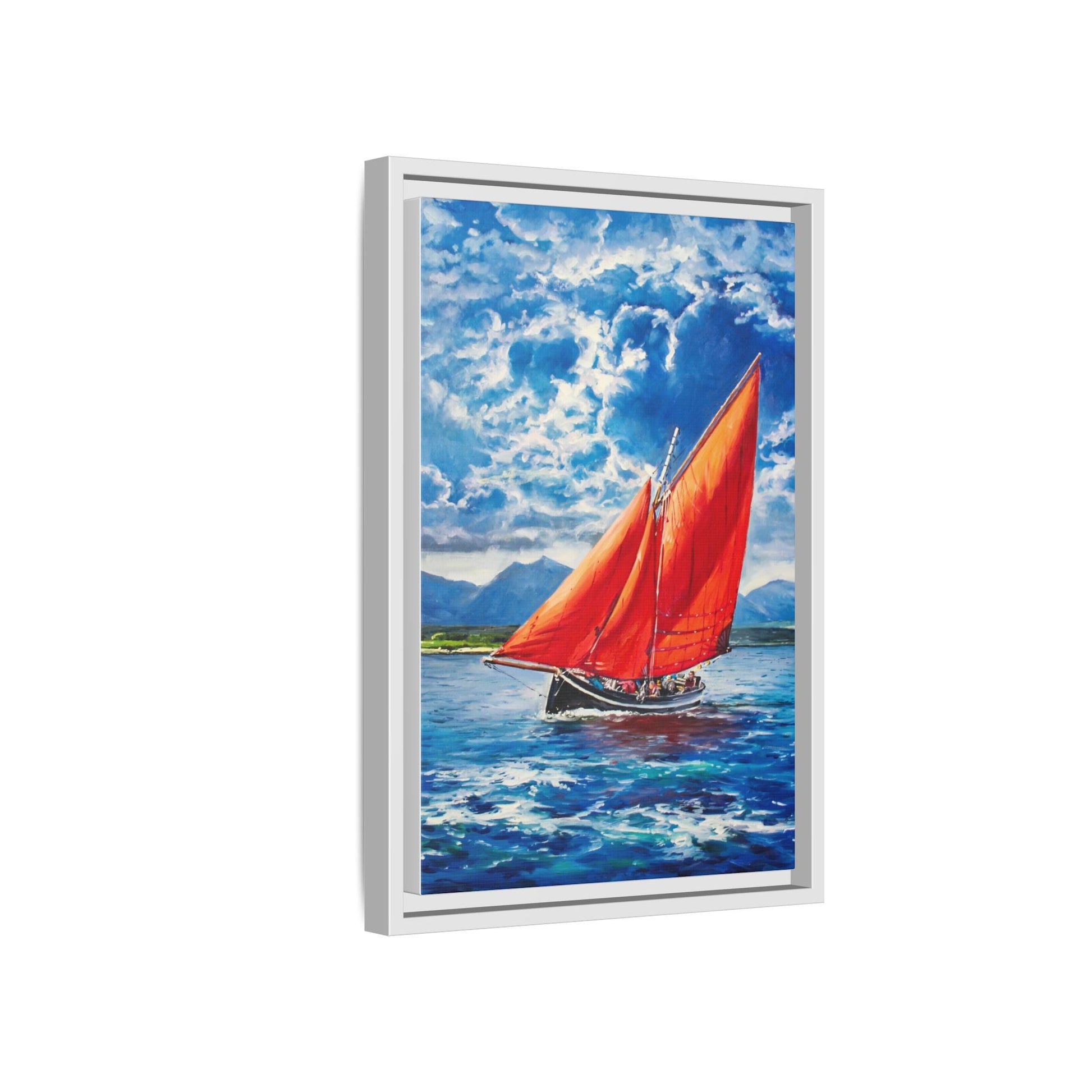 Single Galway Hooker – Premium Pinewood Art Frame for Timeless Décor