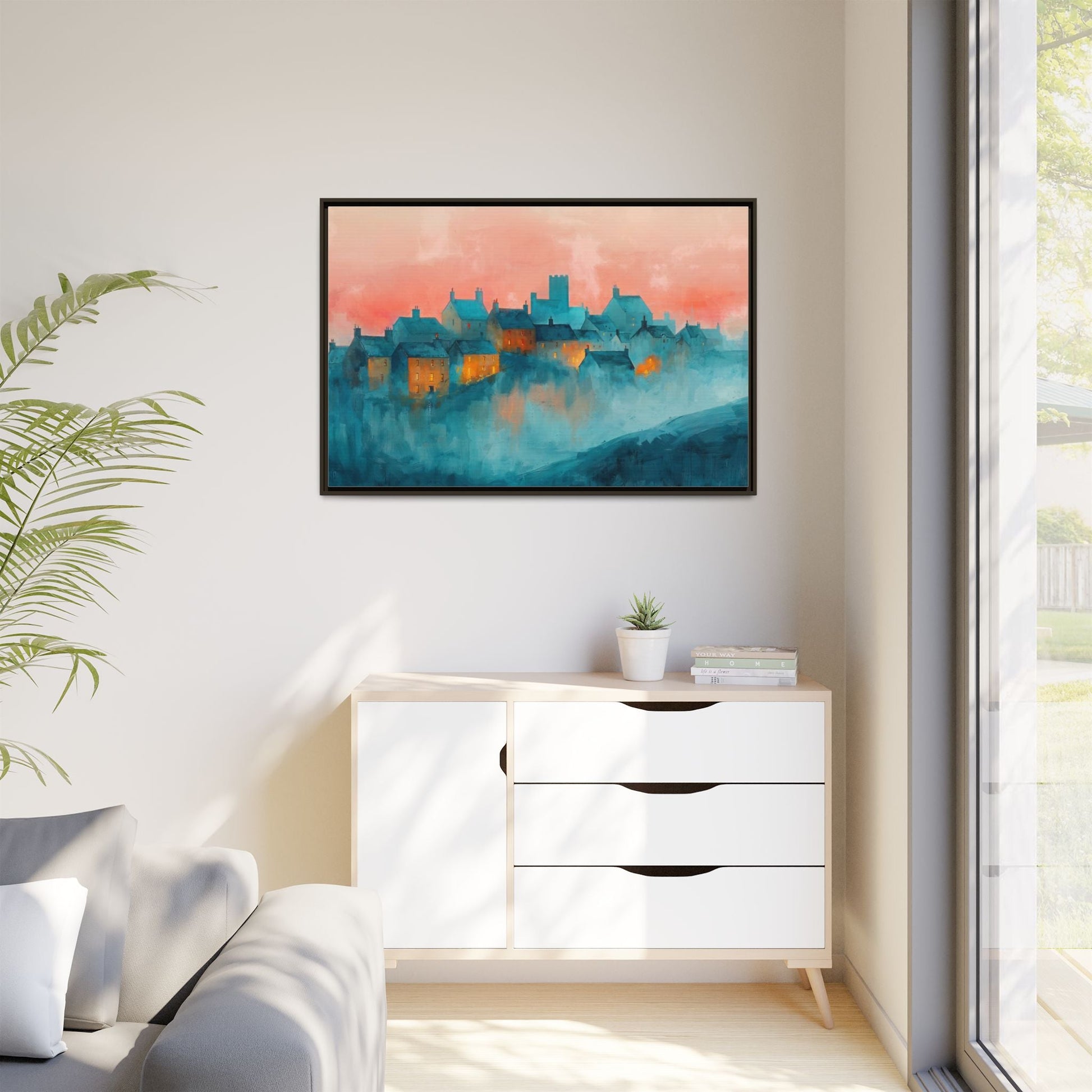 A Castle Town - Beautiful Landscape Canvas Print for all places Décor