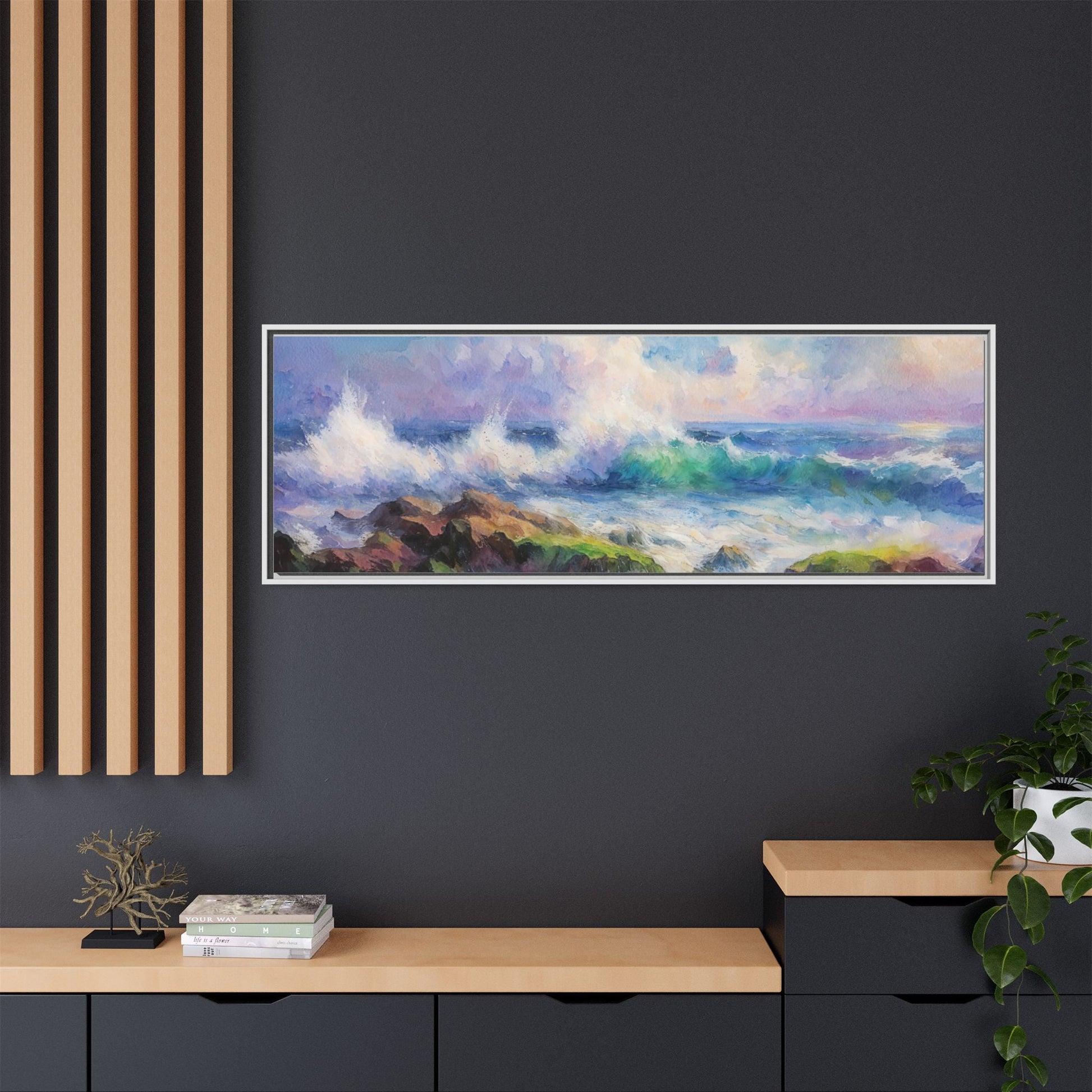 Achill Shoreline wcol wall art showcasing the stunning Irish coastal landscape, printed on high-quality canvas for a timeless and serene addition to your home décor.