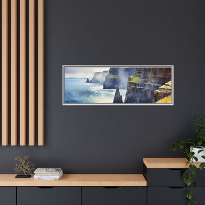 Watercolour of Cliffs of Moher – Beautiful Coastal Landscape Canvas Print