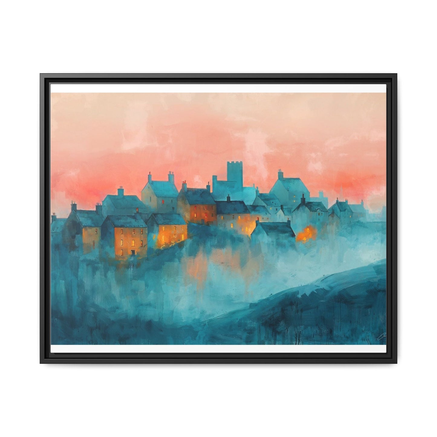 A Castle Town - Beautiful Landscape Canvas Print for Home Décor