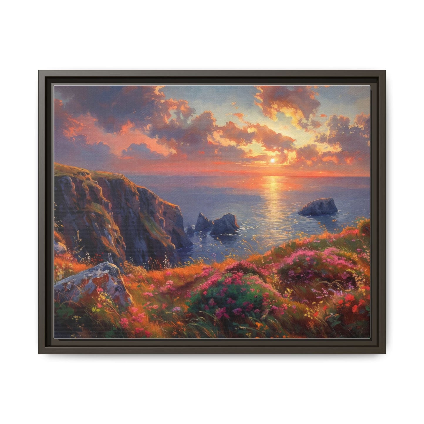 End of The Day wall art featuring a serene sunset landscape, printed on high-quality canvas to bring peaceful beauty and warmth to your home décor.