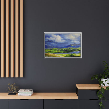 Connemara Fields - Stunning Irish landscape canvas print showcasing the serene beauty of Connemara's fields.