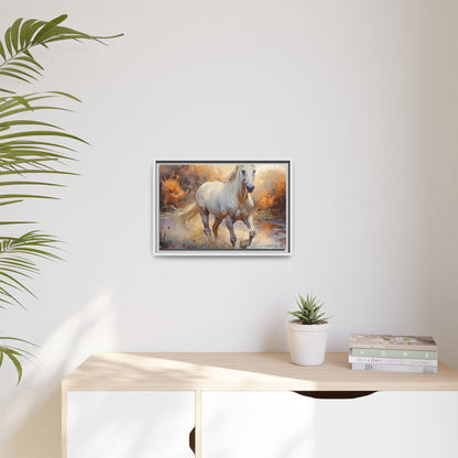 Arabian Horse – Elegant Pinewood Framed Wall Art for Timeless Décor