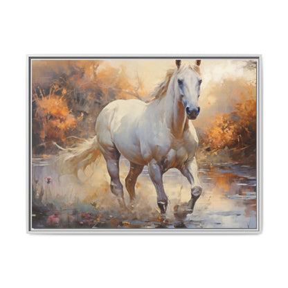 Arabian Horse – Elegant Pinewood Framed Wall Art for Timeless Décor