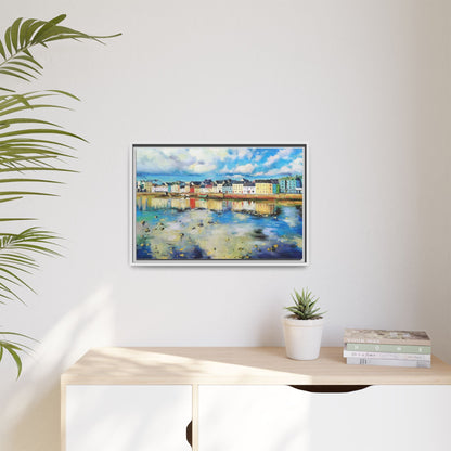 Galway Reflections wall art featuring serene Irish landscapes and water reflections, framed in premium quality wood.