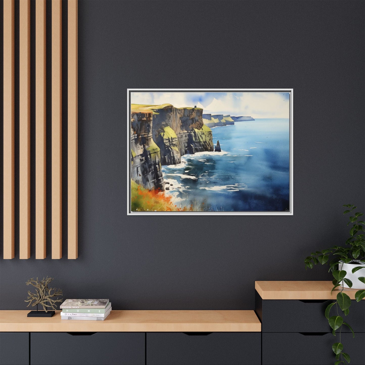 Cliffs of Moher Midday Sun - Beautiful Coastal Landscape Canvas Print