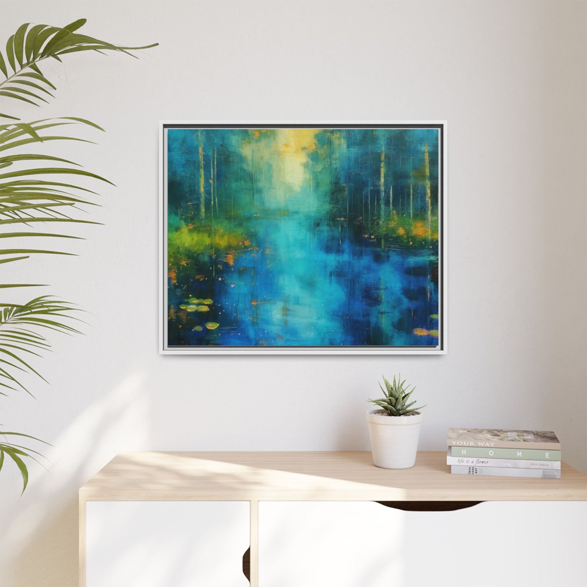 Symphony in Blue - Vibrant Abstract Canvas Print for Stylish Home Décor