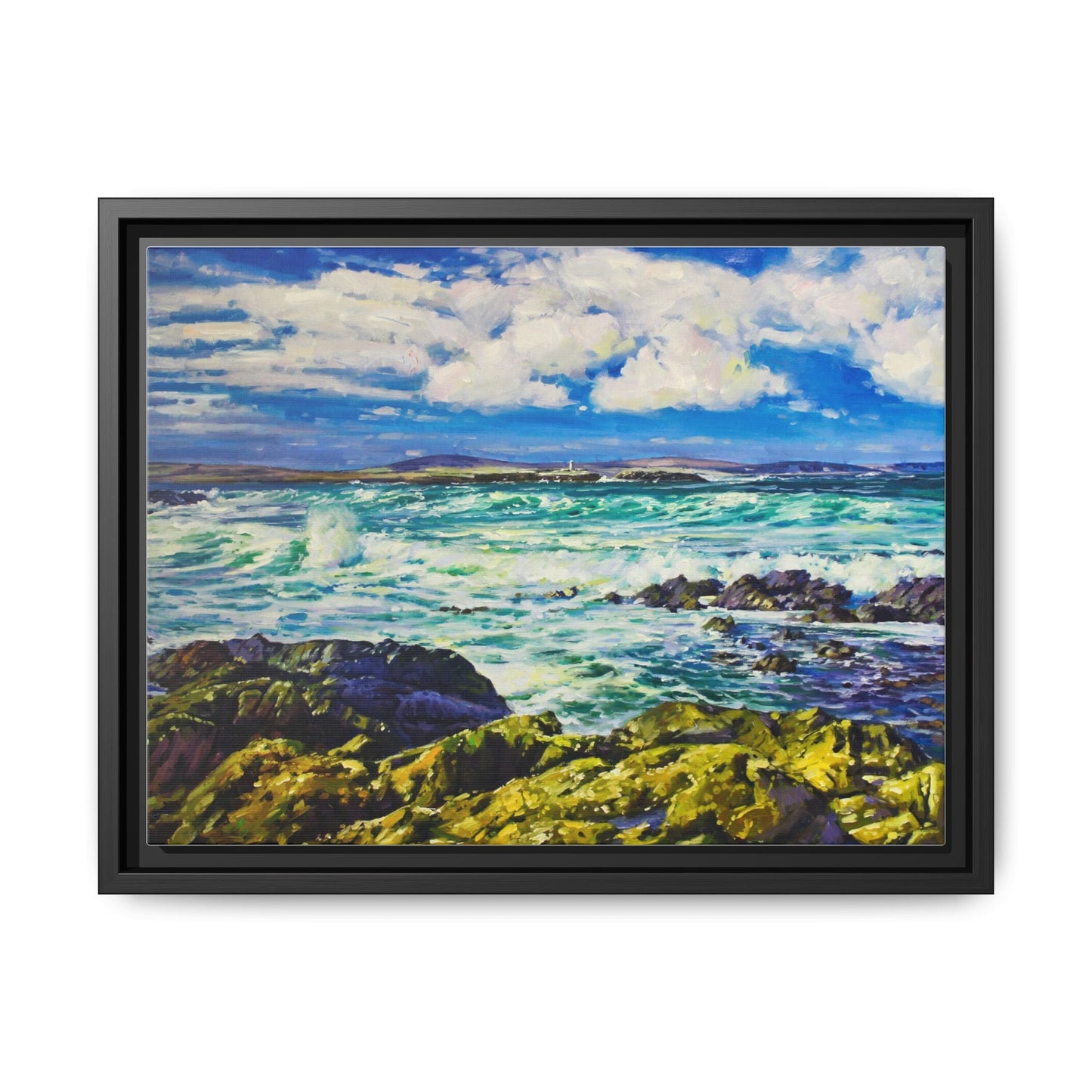 Ballyglass Lighthouse Erris wall art featuring the stunning coastal lighthouse, framed in premium materials for a perfect addition to any living space.