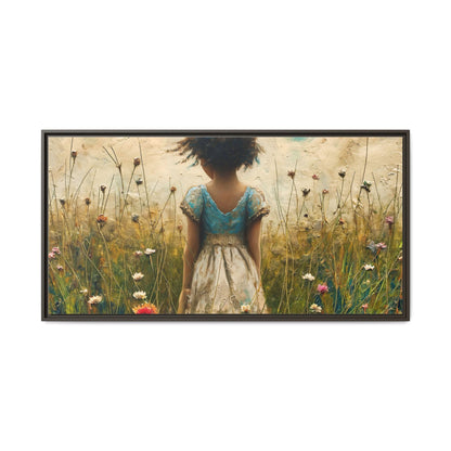 Young Girl In Flowers Wall Art - Graceful Portrait of Girl Surrounded by Flowers for Home Décor