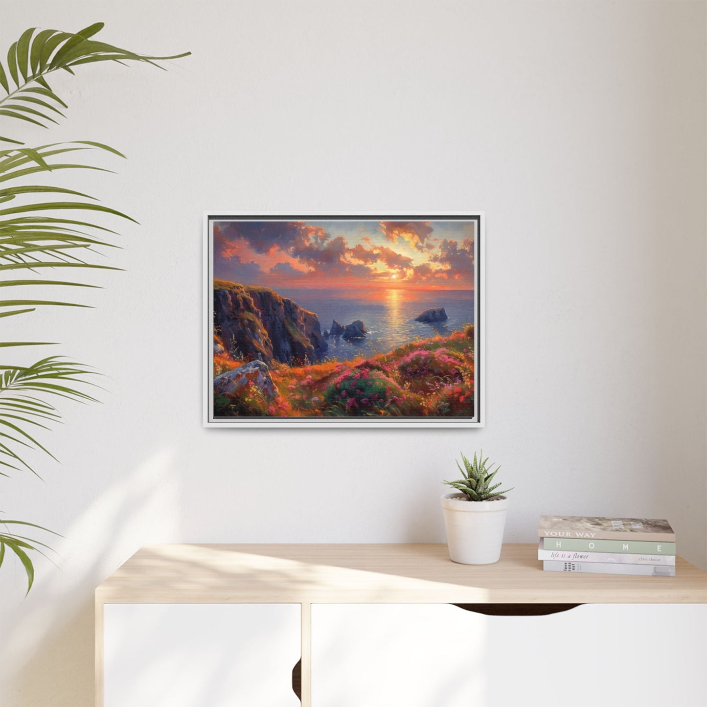 End of The Day wall art featuring a serene sunset landscape, printed on high-quality canvas to bring peaceful beauty and warmth to your home décor.