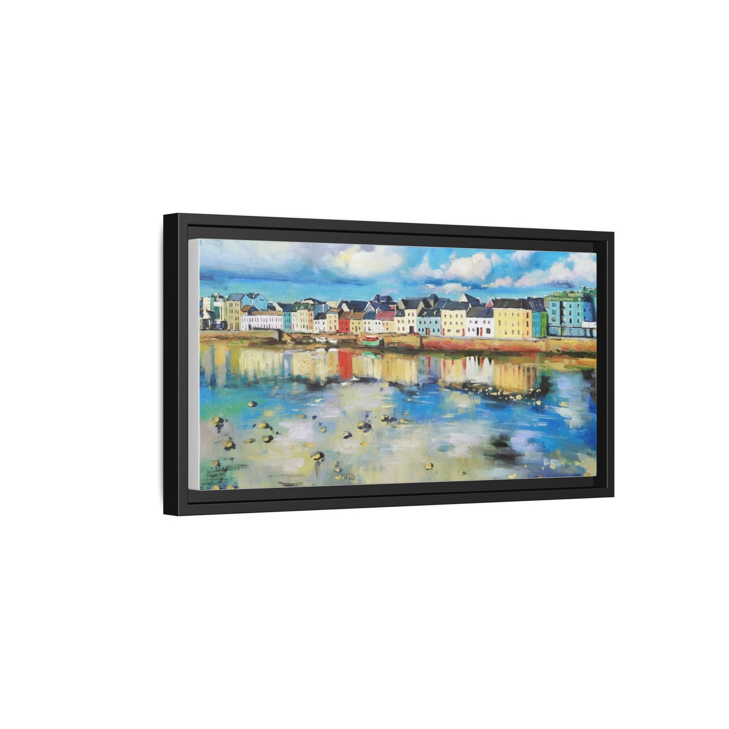 Galway Reflections wall art featuring serene Irish landscapes and water reflections, framed in premium quality wood.