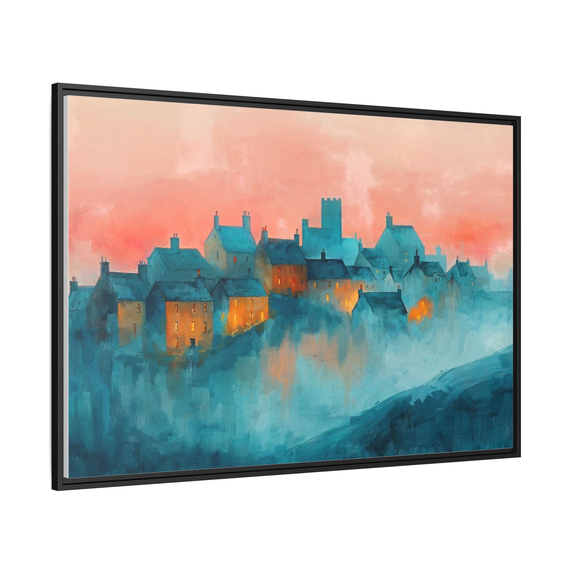 A Castle Town - Beautiful Landscape Canvas Print for Home Décor