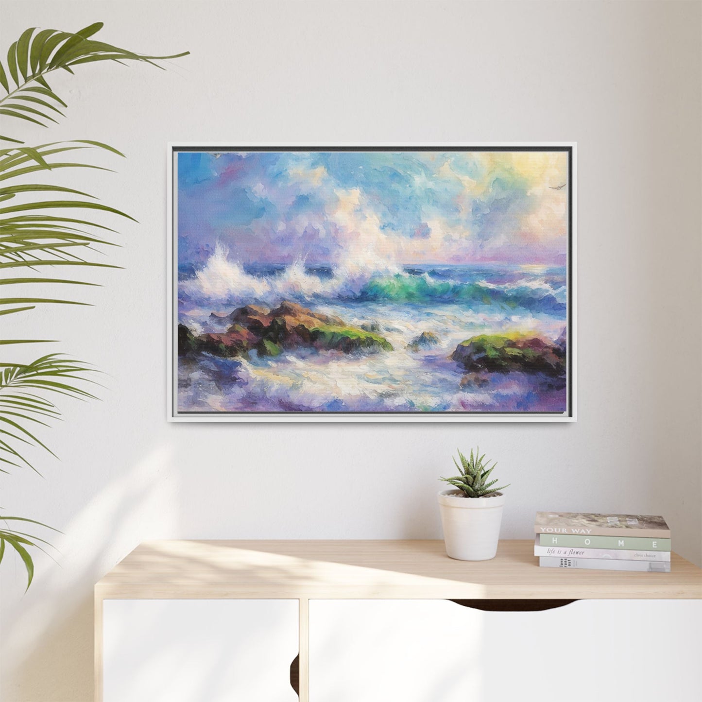 Achill Shoreline wcol wall art showcasing the stunning Irish coastal landscape, printed on high-quality canvas for a timeless and serene addition to your home décor.