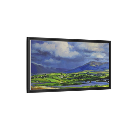 Connemara Fields - Stunning Irish landscape canvas print showcasing the serene beauty of Connemara's fields.