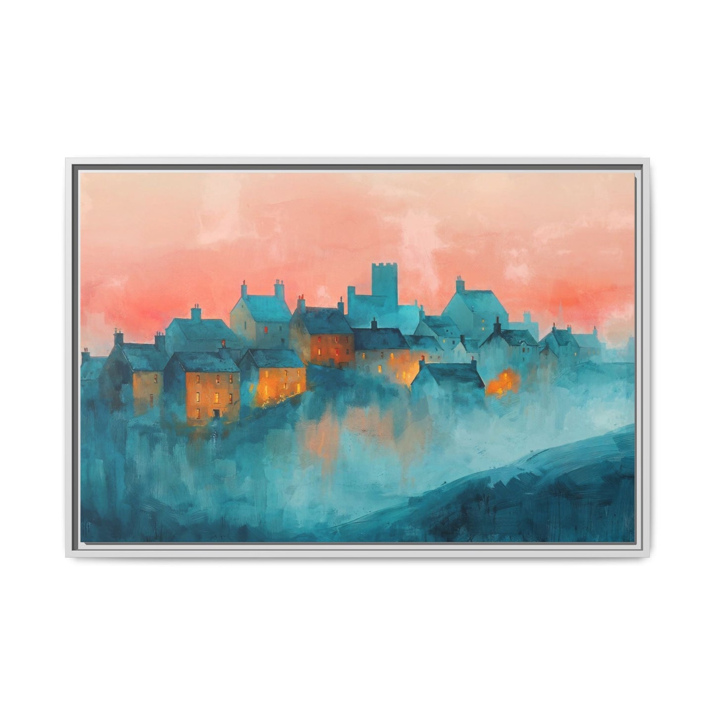 A Castle Town - Beautiful Landscape Canvas Print for Home Décor