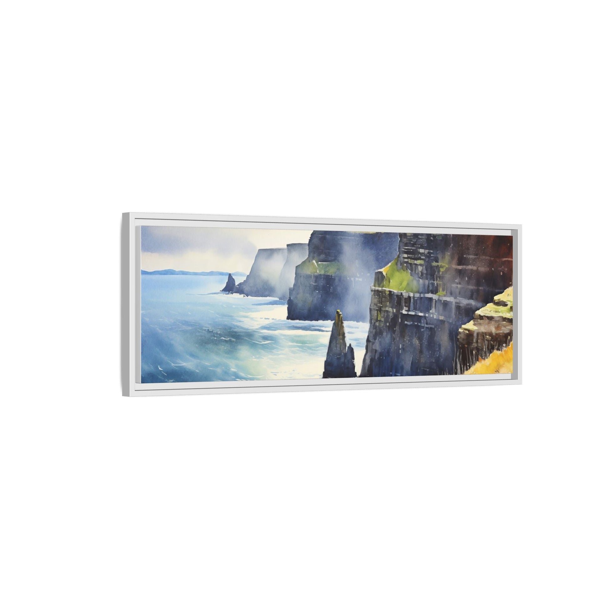 Watercolour of Cliffs of Moher – Beautiful Coastal Landscape Canvas Print