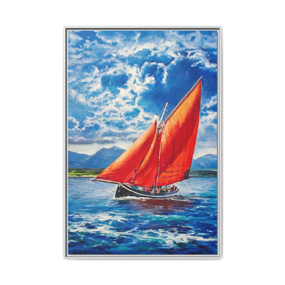 Single Galway Hooker – Premium Pinewood Art Frame for Timeless Décor