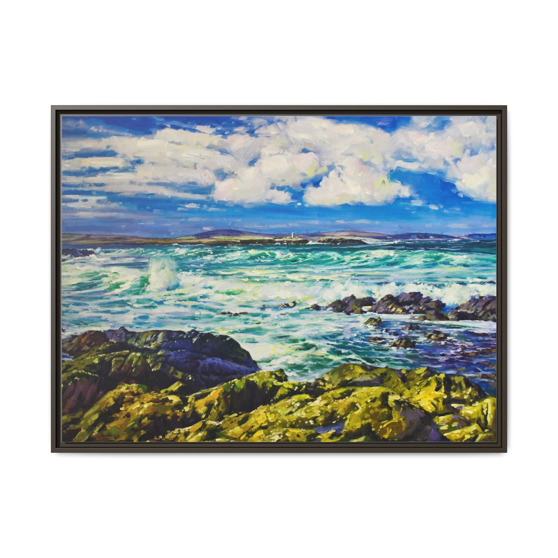 Ballyglass Lighthouse Erris wall art featuring the stunning coastal lighthouse, framed in premium materials for a perfect addition to any living space.