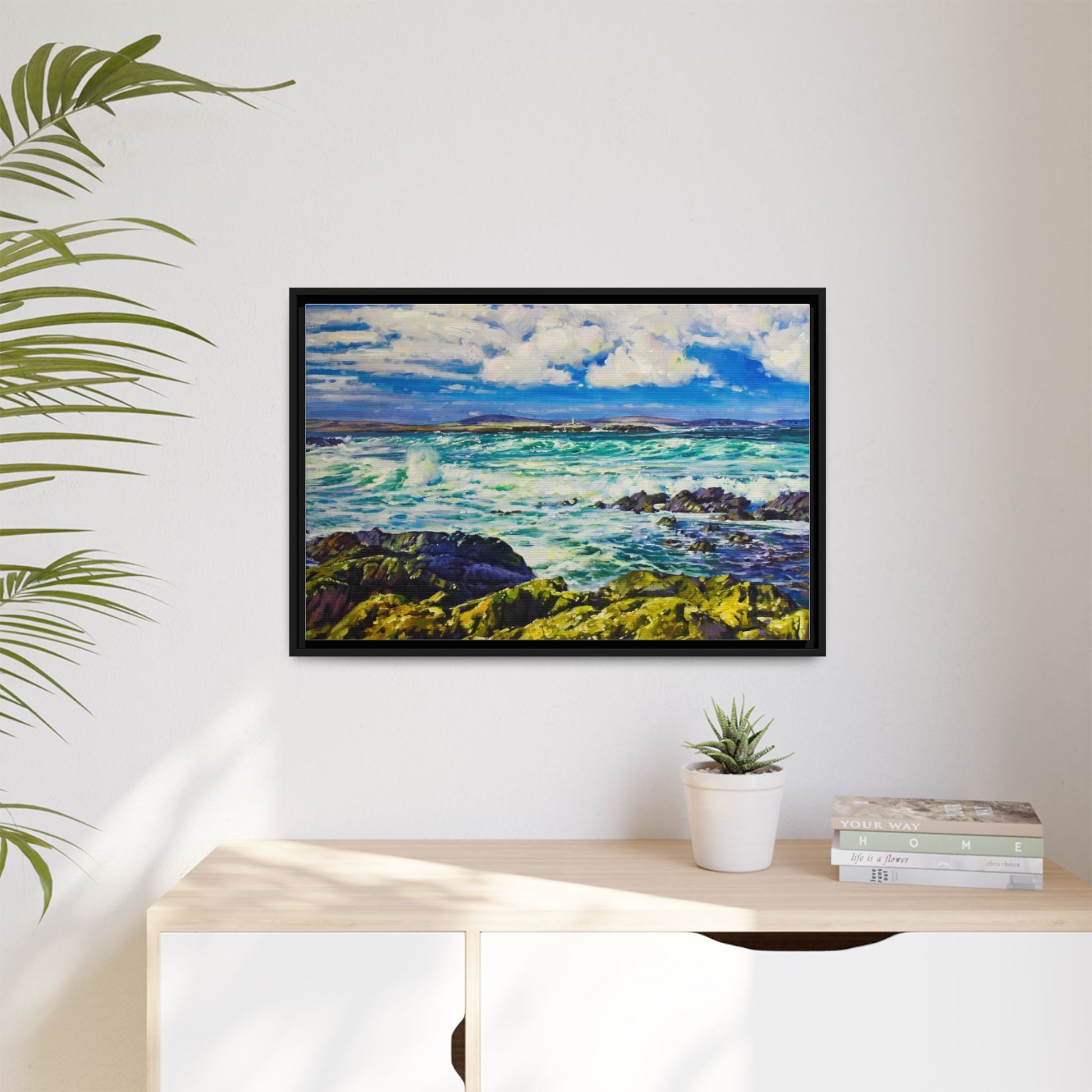 Ballyglass Lighthouse Erris wall art featuring the stunning coastal lighthouse, framed in premium materials for a perfect addition to any living space.