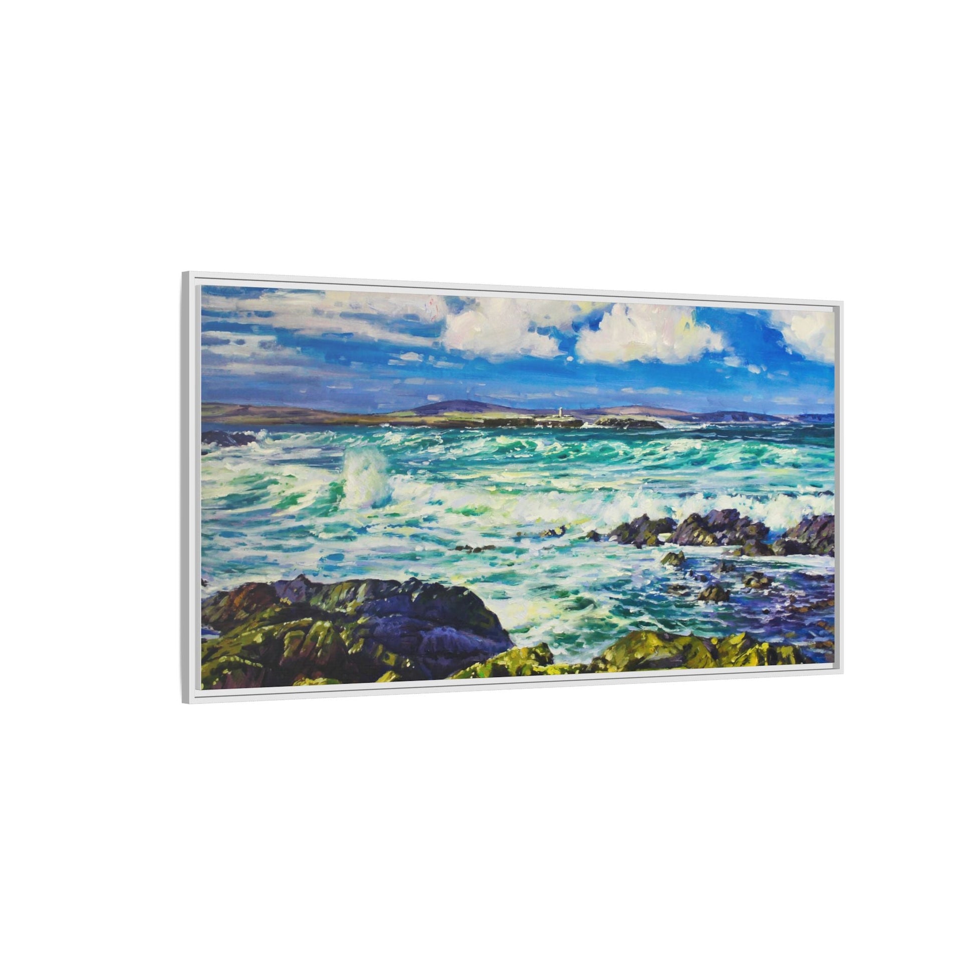 Ballyglass Lighthouse Erris wall art featuring the stunning coastal lighthouse, framed in premium materials for a perfect addition to any living space.