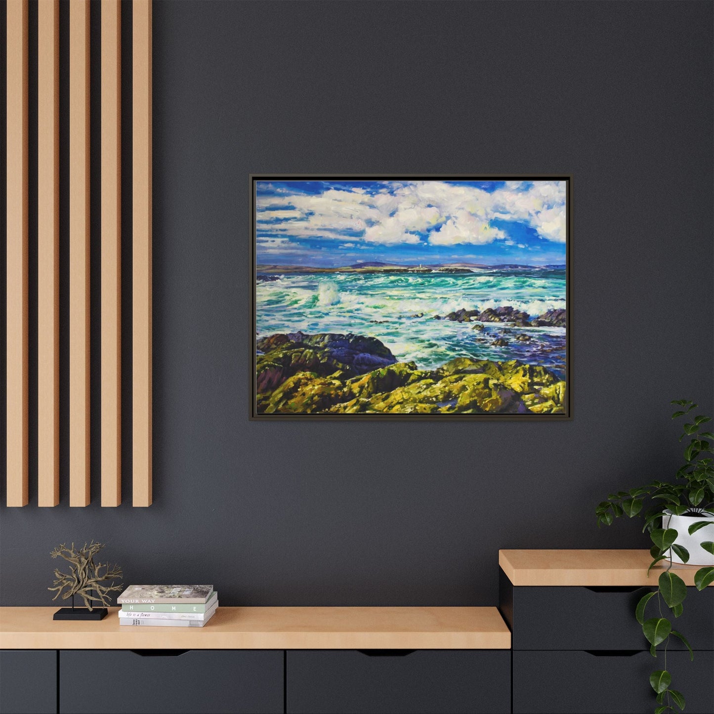 Ballyglass Lighthouse Erris wall art featuring the stunning coastal lighthouse, framed in premium materials for a perfect addition to any living space.