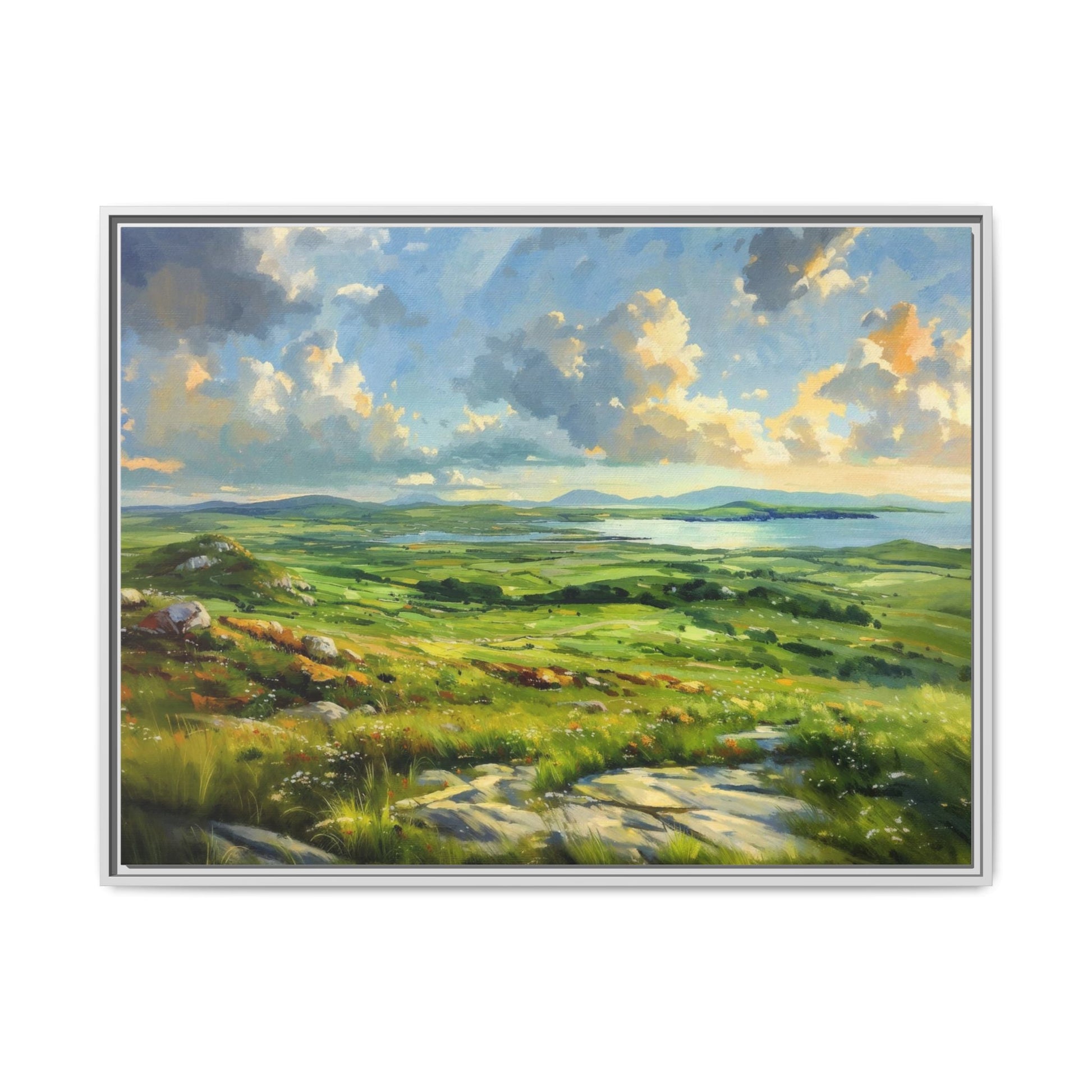 Wild Atlantic Summer Vista Wall Art - Breathtaking Coastal Landscape for Home Décor