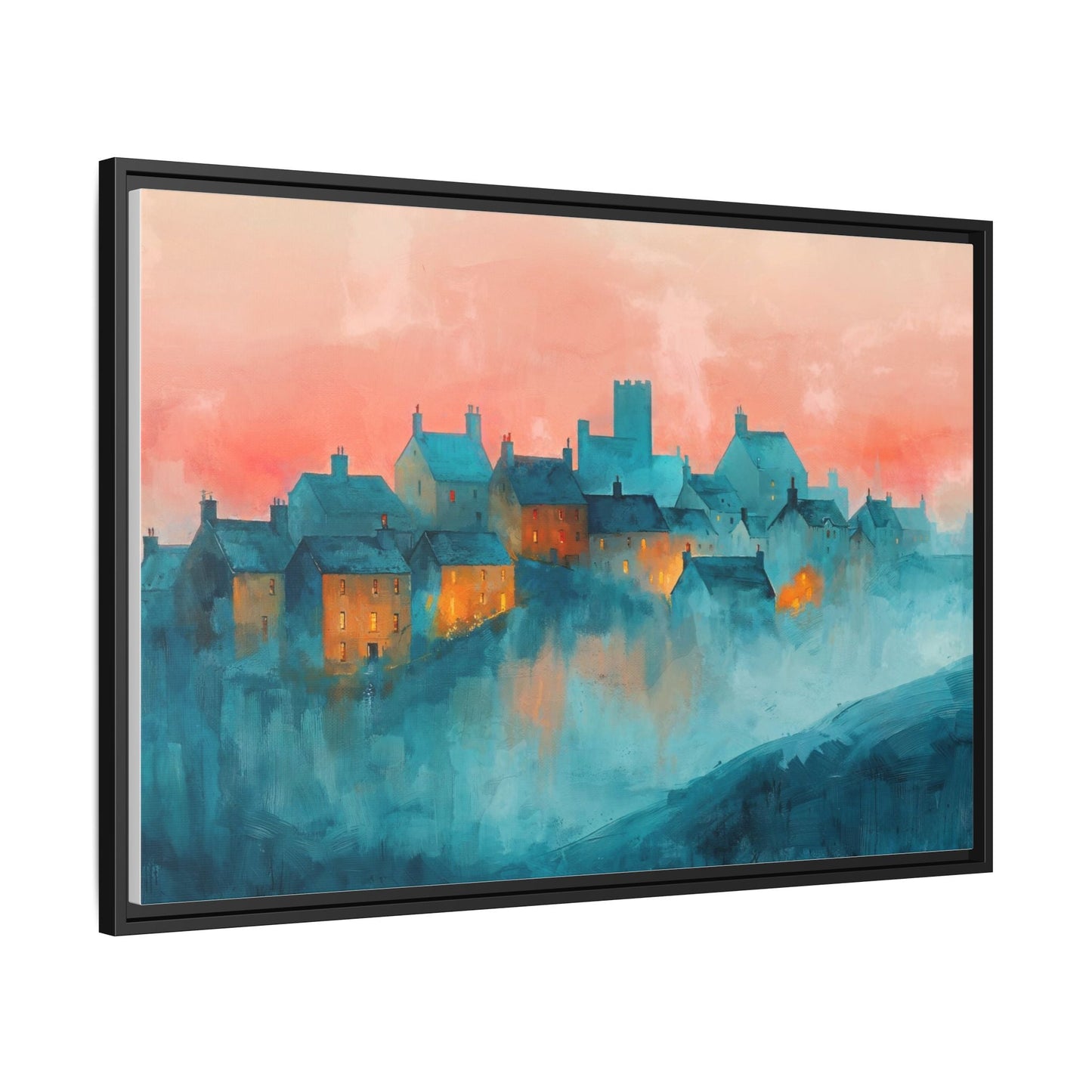 A Castle Town - Beautiful Landscape Canvas Print for Home Décor