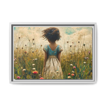 Young Girl In Flowers Wall Art - Graceful Portrait of Girl Surrounded by Flowers for Home Décor