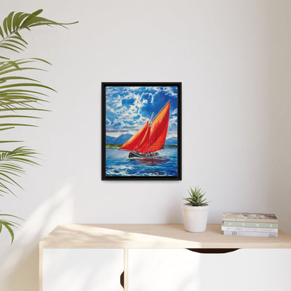 Single Galway Hooker – Premium Pinewood Art Frame for Timeless Décor