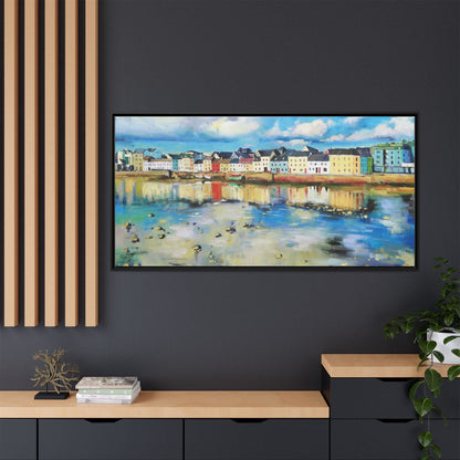 Galway Reflections wall art featuring serene Irish landscapes and water reflections, framed in premium quality wood.