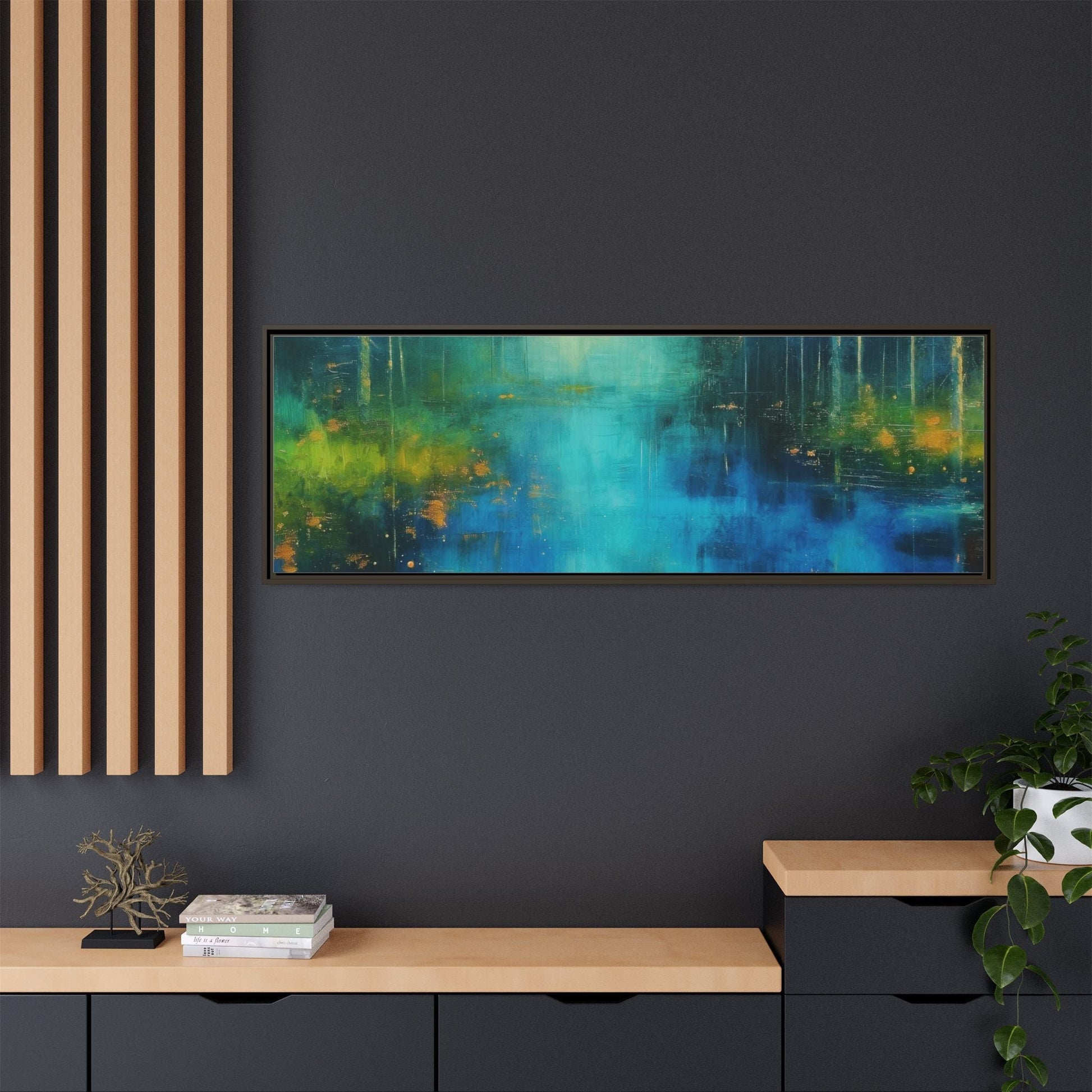 Symphony in Blue - Vibrant Abstract Canvas Print for Stylish Home Décor