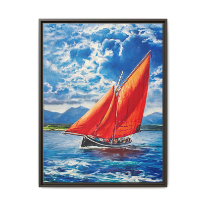 Single Galway Hooker – Premium Pinewood Art Frame for Timeless Décor