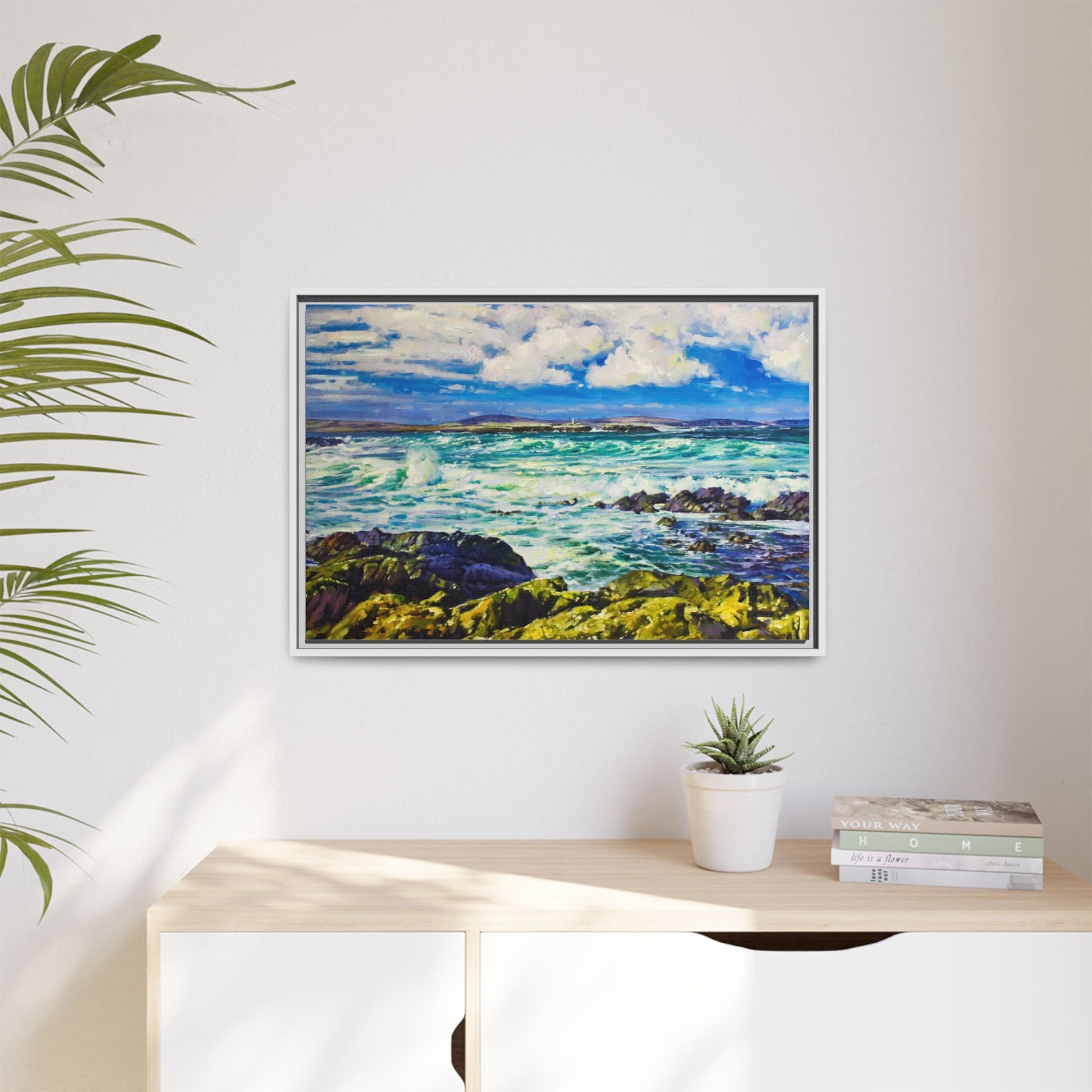 Ballyglass Lighthouse Erris wall art featuring the stunning coastal lighthouse, framed in premium materials for a perfect addition to any living space.